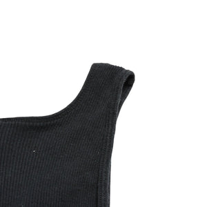 CHROME HEARTS クロムハーツ Tank Top タンクトップ NEW YORK ニューヨーク ラージクロス ブラック ホワイト サイズM 美品 中古 4a005761