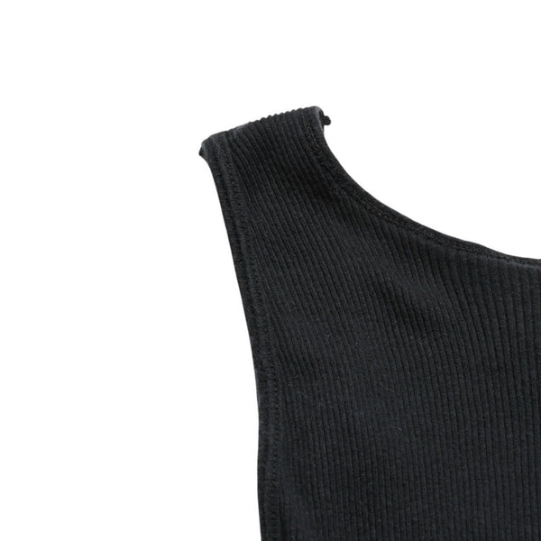 CHROME HEARTS クロムハーツ Tank Top タンクトップ NEW YORK ニューヨーク ラージクロス ブラック ホワイト サイズM 美品 中古 4a005761