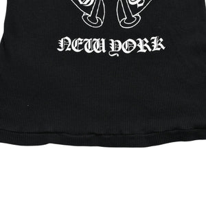 CHROME HEARTS クロムハーツ Tank Top タンクトップ NEW YORK ニューヨーク ラージクロス ブラック ホワイト サイズM 美品 中古 4a005761