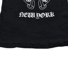 Load the image into the gallery viewer. CHROME HEARTS クロムハーツ Tank Top タンクトップ NEW YORK ニューヨーク ラージクロス ブラック ホワイト サイズM 美品 中古 4a005761