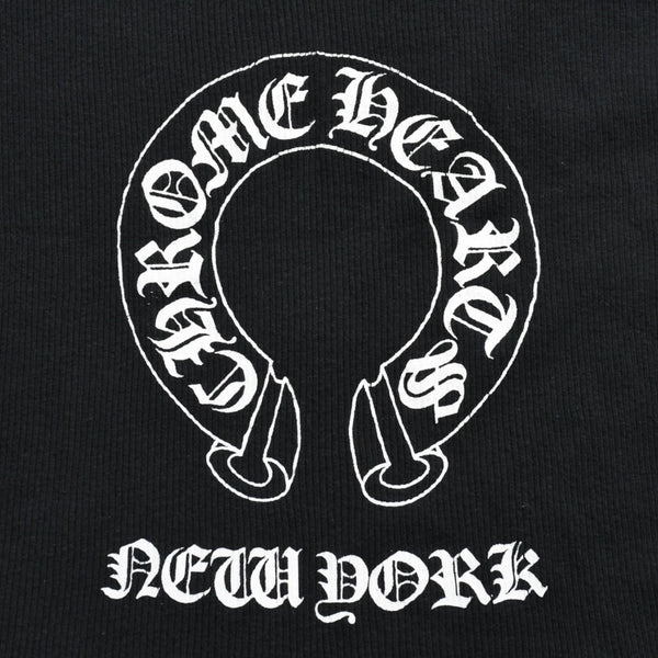 CHROME HEARTS クロムハーツ Tank Top タンクトップ NEW YORK ニューヨーク ラージクロス ブラック ホワイト サイズM 美品 中古 4a005761