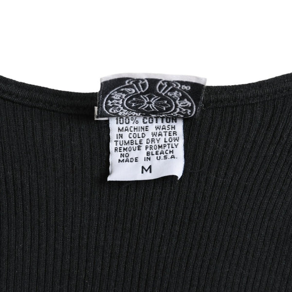 CHROME HEARTS クロムハーツ Tank Top タンクトップ NEW YORK ニューヨーク ラージクロス ブラック ホワイト サイズM 美品 中古 4a005761
