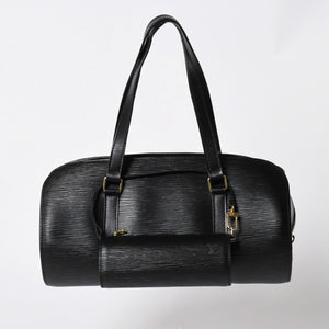 Very Good Condition LOUIS VUITTON Epi Souflo Handbag Shoulder Bag Semi-Shoulder Bag Epi Leather M52222 Black Used 4a006061