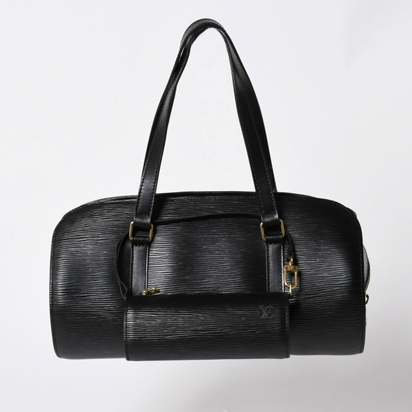 Very Good Condition LOUIS VUITTON Epi Souflo Handbag Shoulder Bag Semi-Shoulder Bag Epi Leather M52222 Black Used 4a006061