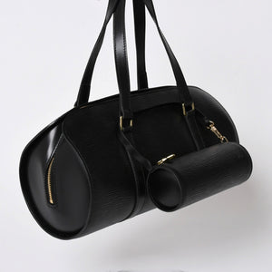 Very Good Condition LOUIS VUITTON Epi Souflo Handbag Shoulder Bag Semi-Shoulder Bag Epi Leather M52222 Black Used 4a006061