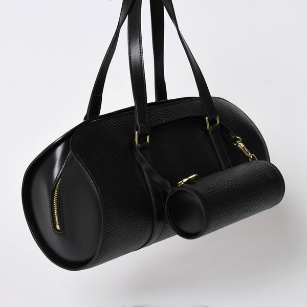 Very Good Condition LOUIS VUITTON Epi Souflo Handbag Shoulder Bag Semi-Shoulder Bag Epi Leather M52222 Black Used 4a006061