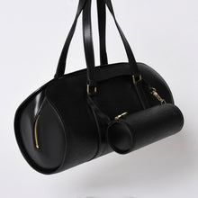 Load the image into the gallery viewer. 極美品 LOUIS VUITTON ルイヴィトン エピ スフロ ハンドバッグ ショルダーバッグ セミショルダーバッグ エピレザー M52222 ブラック 中古 4a006061