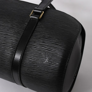 Very Good Condition LOUIS VUITTON Epi Souflo Handbag Shoulder Bag Semi-Shoulder Bag Epi Leather M52222 Black Used 4a006061