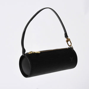 Very Good Condition LOUIS VUITTON Epi Souflo Handbag Shoulder Bag Semi-Shoulder Bag Epi Leather M52222 Black Used 4a006061