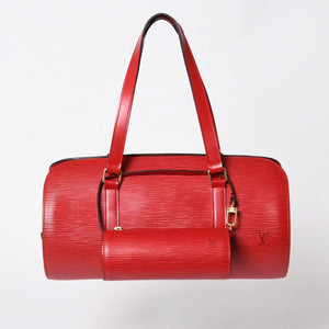 極美品 LOUIS VUITTON ルイヴィトン ハンドバッグ トートバッグ M52227 エピ スフロ レッド ゴールド金具 中古 4a006097