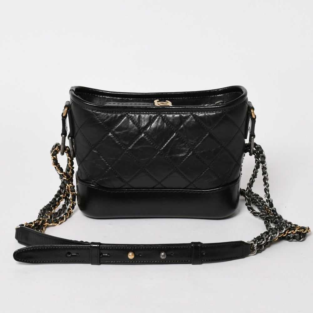 CHANEL シャネル ガブリエル ドゥ ショルダーバッグ チェーンショルダーバッグ レザーショルダーバッグ 26番台 ブラック ゴールド金具 美品 中古 4a005779