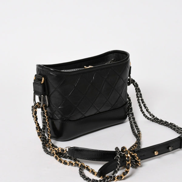 CHANEL シャネル ガブリエル ドゥ ショルダーバッグ チェーンショルダーバッグ レザーショルダーバッグ 26番台 ブラック ゴールド金具 美品 中古 4a005779