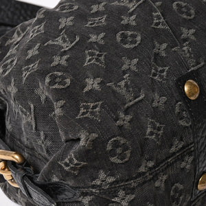 LOUIS VUITTON ルイヴィトン ネオカヴィ MM 2WAYバッグ M95351 モノグラム デニム ブラック ゴールド金具 美品 中古 4a005958