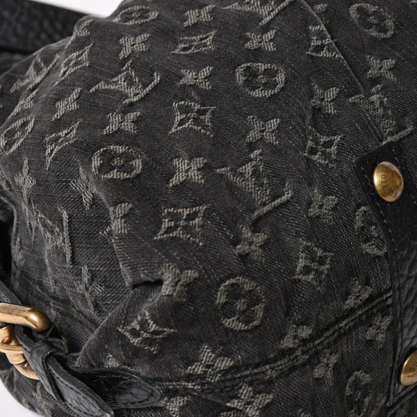 LOUIS VUITTON ルイヴィトン ネオカヴィ MM 2WAYバッグ M95351 モノグラム デニム ブラック ゴールド金具 美品 中古 4a005958