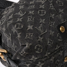 画像をギャラリービューアに読み込む, LOUIS VUITTON ルイヴィトン ネオカヴィ MM 2WAYバッグ M95351 モノグラム デニム ブラック ゴールド金具 美品 中古 4a005958