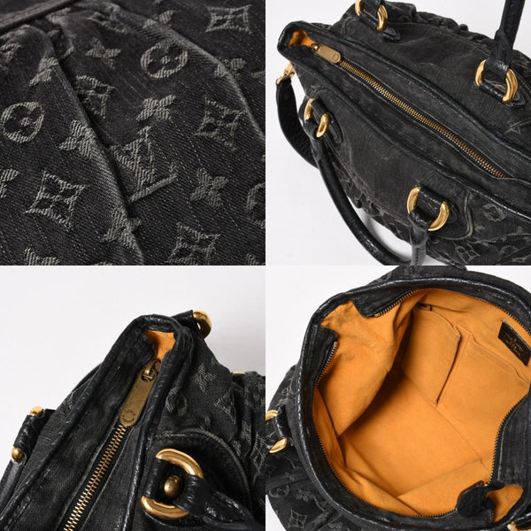 LOUIS VUITTON ルイヴィトン ネオカヴィ MM 2WAYバッグ M95351 モノグラム デニム ブラック ゴールド金具 美品 中古 4a005958