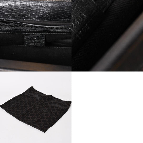 極美品 GUCCI グッチ ハンドバッグ ウッドハンドル 112688 GGキャンバス ブラック金具 ピンク ブラウン 中古 4a005904