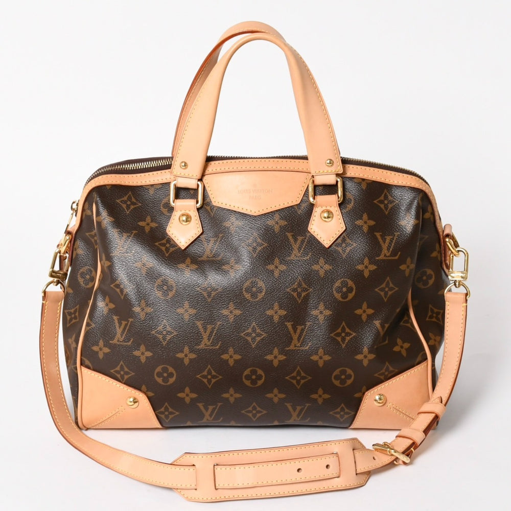 極美品 LOUIS VUITTON ルイヴィトン レティーロ PM モノグラム M40325 2WAYバッグ ブラウン ゴールド金具 中古 4a005892