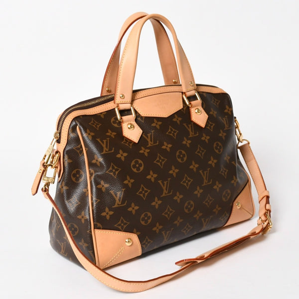 極美品 LOUIS VUITTON ルイヴィトン レティーロ PM モノグラム M40325 2WAYバッグ ブラウン ゴールド金具 中古 4a005892