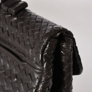 BOTTEGA VENETA ボッテガヴェネタ イントレチャート ブリーフケース ビジネスバッグ ブラウン レザー 美品 中古 4a005821