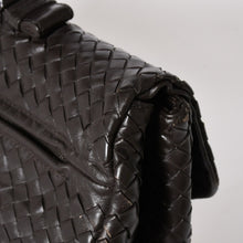 画像をギャラリービューアに読み込む, BOTTEGA VENETA ボッテガヴェネタ イントレチャート ブリーフケース ビジネスバッグ ブラウン レザー 美品 中古 4a005821