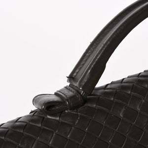 BOTTEGA VENETA ボッテガヴェネタ イントレチャート ブリーフケース ビジネスバッグ ブラウン レザー 美品 中古 4a005821