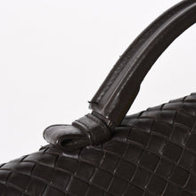 画像をギャラリービューアに読み込む, BOTTEGA VENETA ボッテガヴェネタ イントレチャート ブリーフケース ビジネスバッグ ブラウン レザー 美品 中古 4a005821