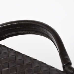 BOTTEGA VENETA ボッテガヴェネタ イントレチャート ブリーフケース ビジネスバッグ ブラウン レザー 美品 中古 4a005821