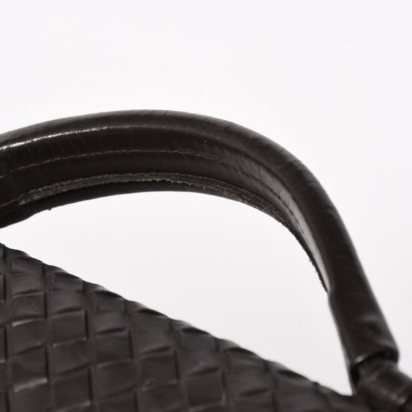 BOTTEGA VENETA ボッテガヴェネタ イントレチャート ブリーフケース ビジネスバッグ ブラウン レザー 美品 中古 4a005821