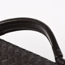 画像をギャラリービューアに読み込む, BOTTEGA VENETA ボッテガヴェネタ イントレチャート ブリーフケース ビジネスバッグ ブラウン レザー 美品 中古 4a005821