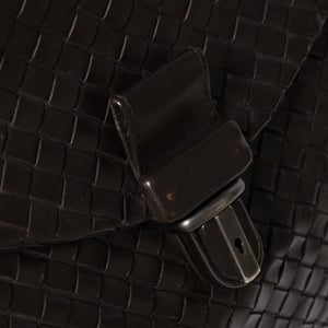 BOTTEGA VENETA ボッテガヴェネタ イントレチャート ブリーフケース ビジネスバッグ ブラウン レザー 美品 中古 4a005821