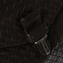 画像をギャラリービューアに読み込む, BOTTEGA VENETA ボッテガヴェネタ イントレチャート ブリーフケース ビジネスバッグ ブラウン レザー 美品 中古 4a005821