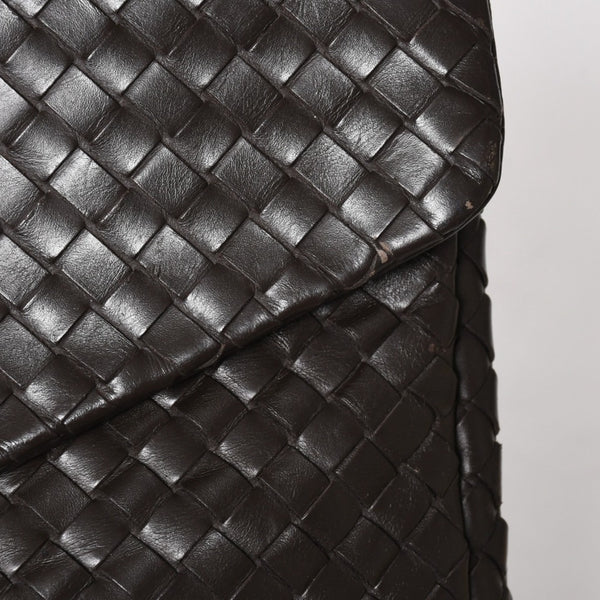 BOTTEGA VENETA ボッテガヴェネタ イントレチャート ブリーフケース ビジネスバッグ ブラウン レザー 美品 中古 4a005821