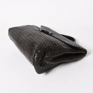 BOTTEGA VENETA ボッテガヴェネタ イントレチャート ブリーフケース ビジネスバッグ ブラウン レザー 美品 中古 4a005821