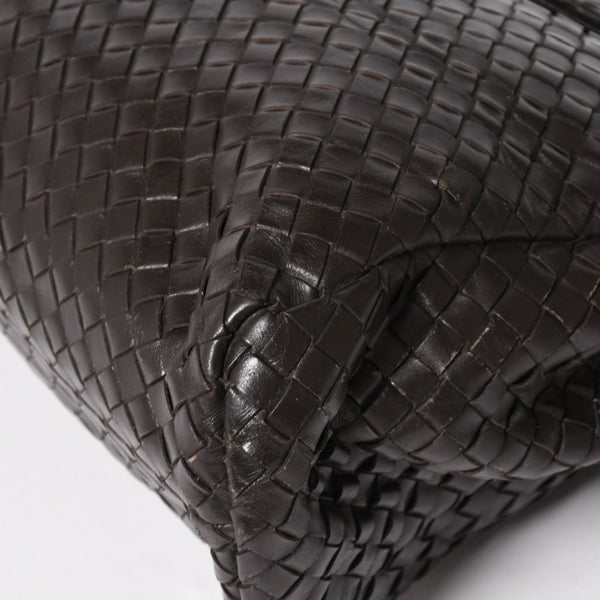 BOTTEGA VENETA ボッテガヴェネタ イントレチャート ブリーフケース ビジネスバッグ ブラウン レザー 美品 中古 4a005821