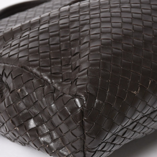 BOTTEGA VENETA ボッテガヴェネタ イントレチャート ブリーフケース ビジネスバッグ ブラウン レザー 美品 中古 4a005821