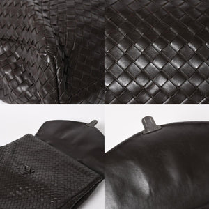 BOTTEGA VENETA ボッテガヴェネタ イントレチャート ブリーフケース ビジネスバッグ ブラウン レザー 美品 中古 4a005821