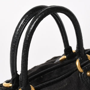 LOUIS VUITTON ルイヴィトン ネオカヴィ MM 2WAYバッグ M95351 モノグラム デニム ブラック ゴールド金具 美品 中古 4a005958
