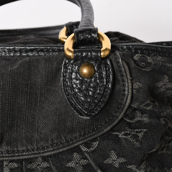 LOUIS VUITTON ルイヴィトン ネオカヴィ MM 2WAYバッグ M95351 モノグラム デニム ブラック ゴールド金具 美品 中古 4a005958