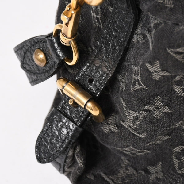 LOUIS VUITTON ルイヴィトン ネオカヴィ MM 2WAYバッグ M95351 モノグラム デニム ブラック ゴールド金具 美品 中古 4a005958
