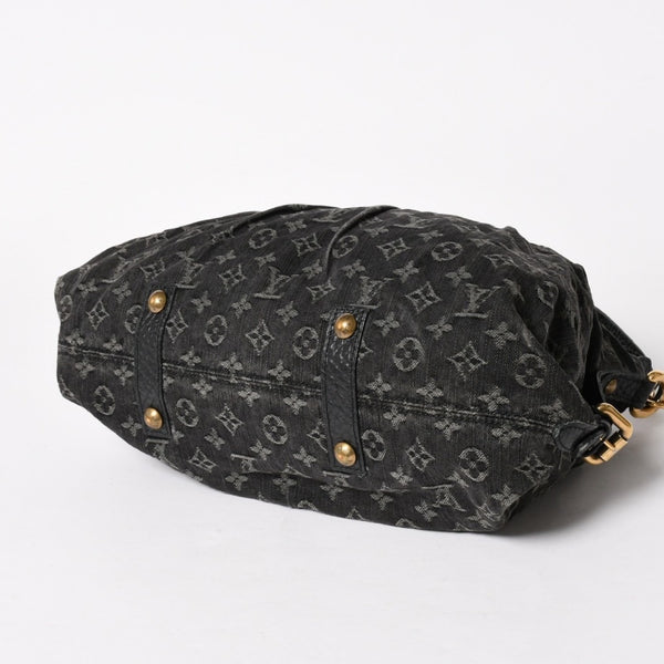 LOUIS VUITTON ルイヴィトン ネオカヴィ MM 2WAYバッグ M95351 モノグラム デニム ブラック ゴールド金具 美品 中古 4a005958