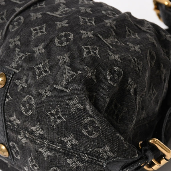 LOUIS VUITTON ルイヴィトン ネオカヴィ MM 2WAYバッグ M95351 モノグラム デニム ブラック ゴールド金具 美品 中古 4a005958