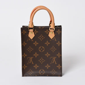 Like new LOUIS VUITTON Petit Sac Pla 2WAY bag M69442 Monogram Brown Gold hardware Old model Used 4a005907