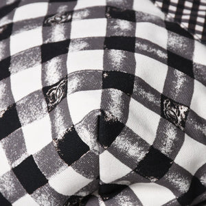 Very Good Condition CHANEL Cruise Line Gingham Check Tote Bag Boston Bag White Black 14th Series Coco Mark Silver Hardware Used 4a005934