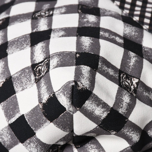 Very Good Condition CHANEL Cruise Line Gingham Check Tote Bag Boston Bag White Black 14th Series Coco Mark Silver Hardware Used 4a005934