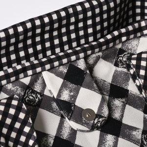 Very Good Condition CHANEL Cruise Line Gingham Check Tote Bag Boston Bag White Black 14th Series Coco Mark Silver Hardware Used 4a005934