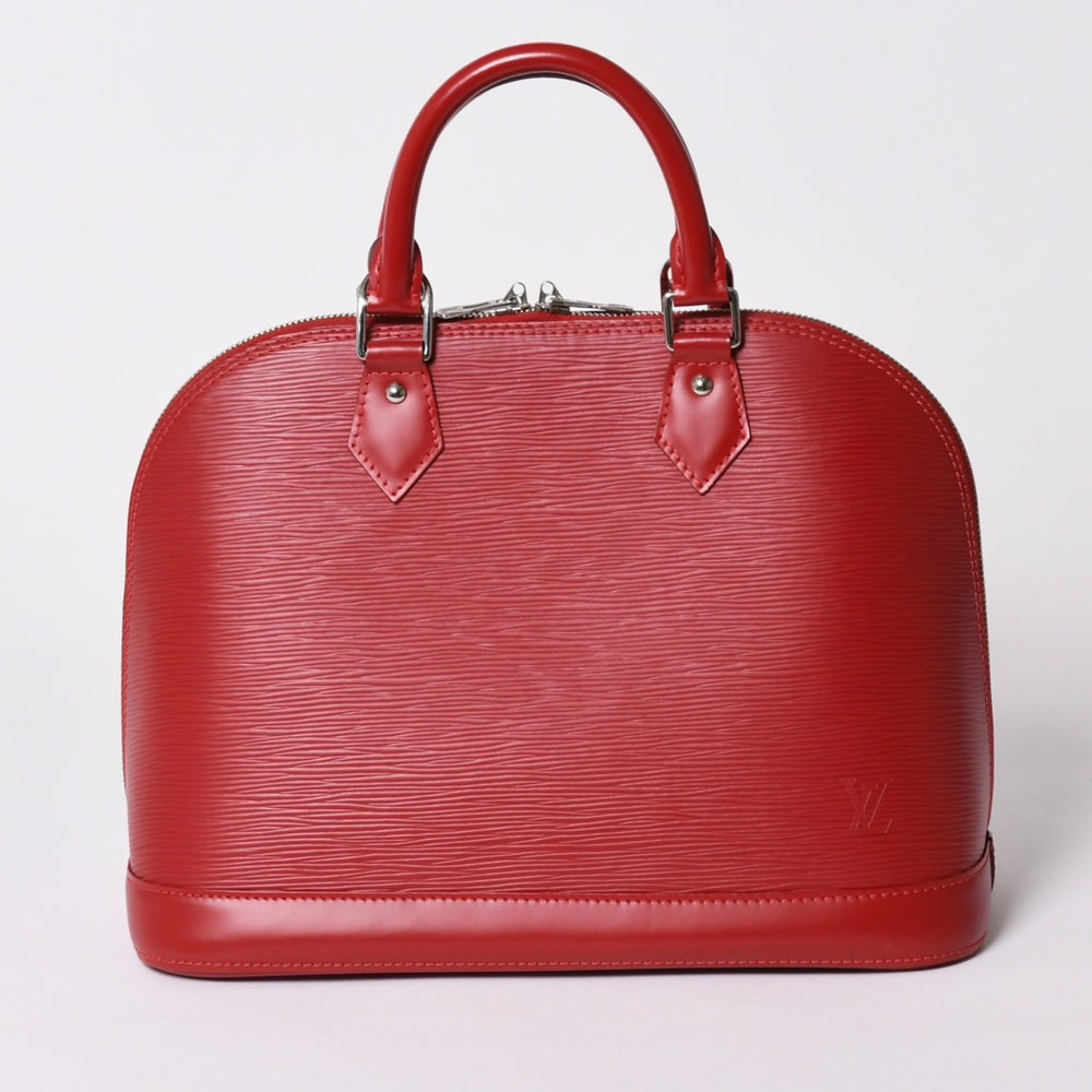 極美品 LOUIS VUITTON ルイヴィトン ハンドバッグ エピ アルマPM M4058E エピレザー バッグ シルバー金具 レッド 中古 4a006105