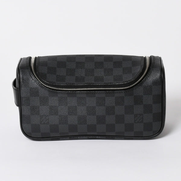 極美品 LOUIS VUITTON ルイヴィトン ダミエグラフィット トワレ ポーチ トラベルバッグ トラベルポーチ N47625 ブラック 中古 4a006050