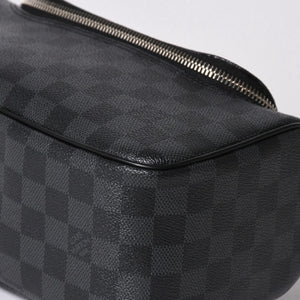 極美品 LOUIS VUITTON ルイヴィトン ダミエグラフィット トワレ ポーチ トラベルバッグ トラベルポーチ N47625 ブラック 中古 4a006050