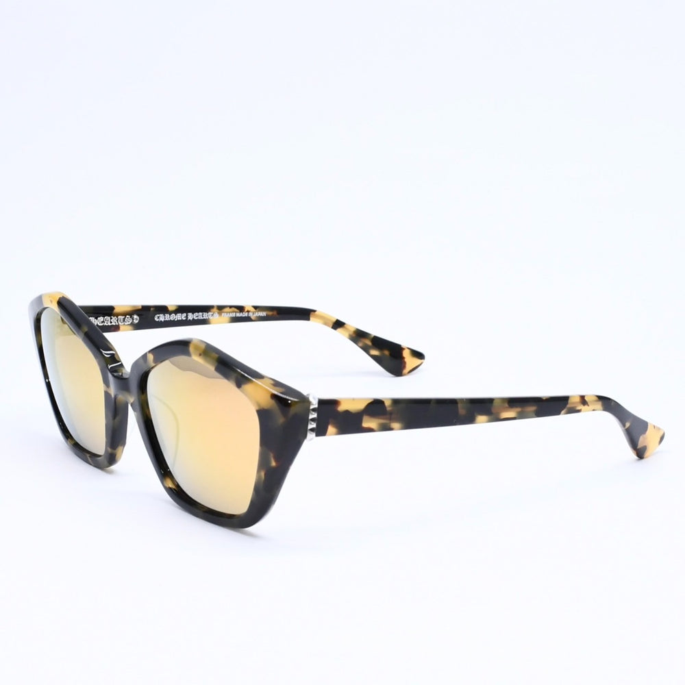極美品 CHROME HEARTS クロムハーツ サングラス アイウェア JUNGLE IT UP ジャングル イット アップ サイズ51◻︎21 137 ブラック イエロー 中古 4a005946